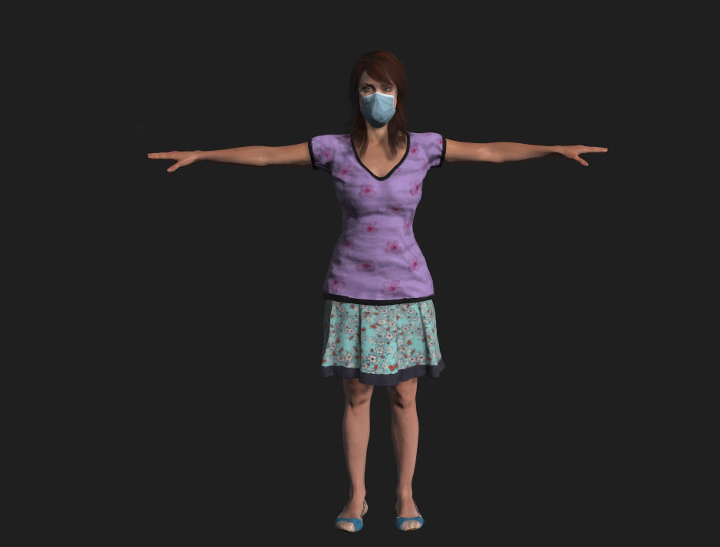 3D lady patient mask - TurboSquid 1560334