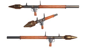 3D RPG 2 Rocket Propelled Grenade Launcher model