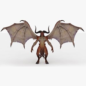 3D Demon Rigged and Animated