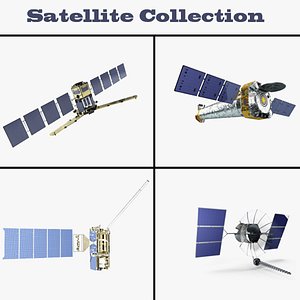 3d model satellite goes r
