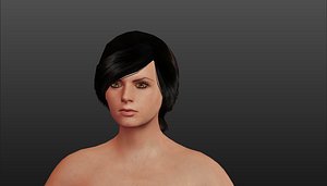 francy character nude 3D model