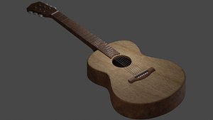 acoustic guitar 3D model