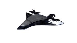 Futuristic Flying Aircraft - Sci-Fi Vehicle 3D Model 3D model