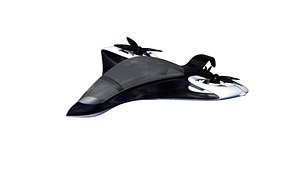 Futuristic Flying Aircraft - Sci-Fi Vehicle 3D Model
