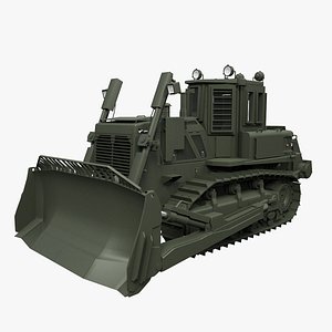 3D Military Armored Bulldozer