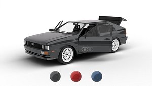 3D Audi Quattro UR 20v 1980 HQ 3d model