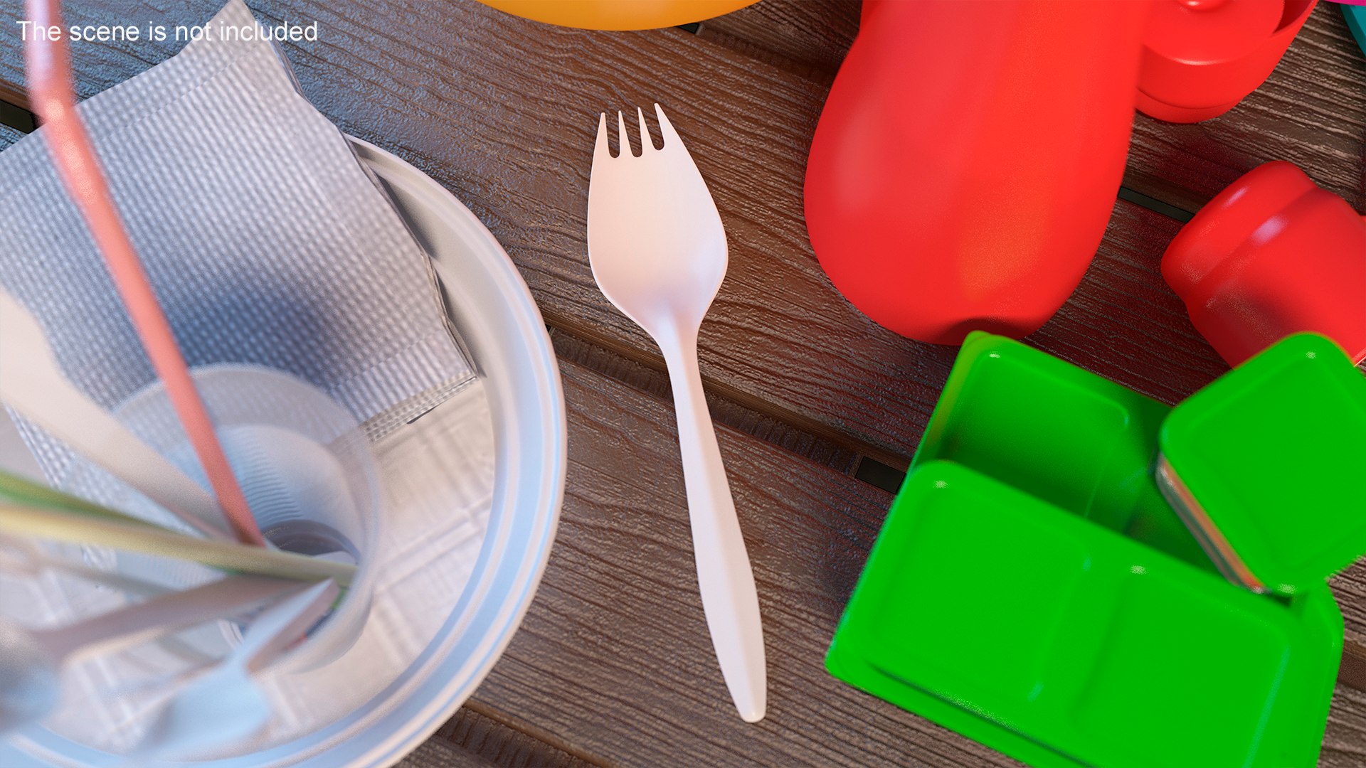 Plastic Spork Utensil Model TurboSquid 2201981