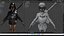 女性騎士 PBR 8k リグ付き 2026