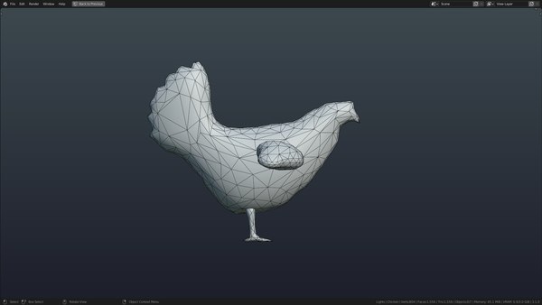 modelo 3d Pollo Low Poly Rigged con textura realista - TurboSquid 1875941