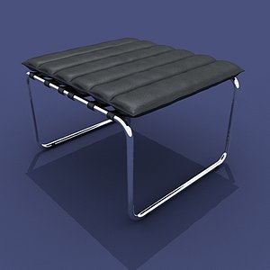3d model mies van ottoman