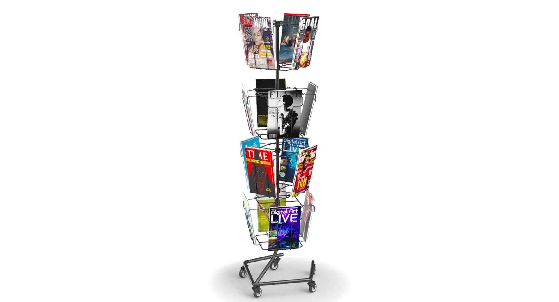 3D Magazine Stand Modeled Model - TurboSquid 1340660