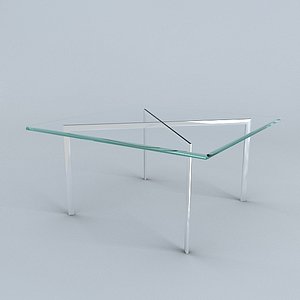 3d model barcelona table mies van