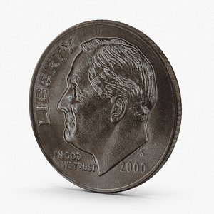 dime aged 3d model