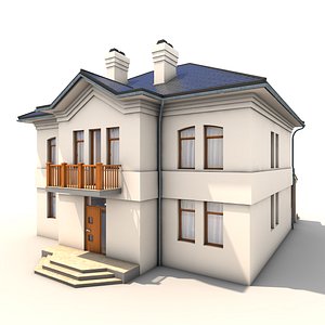3D exterior interior family house