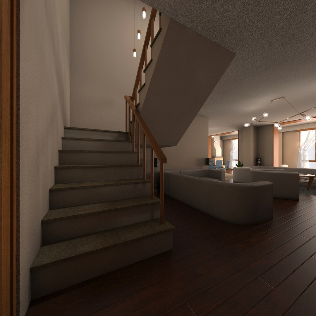 3D Exterior Interior Family House - TurboSquid 1396751