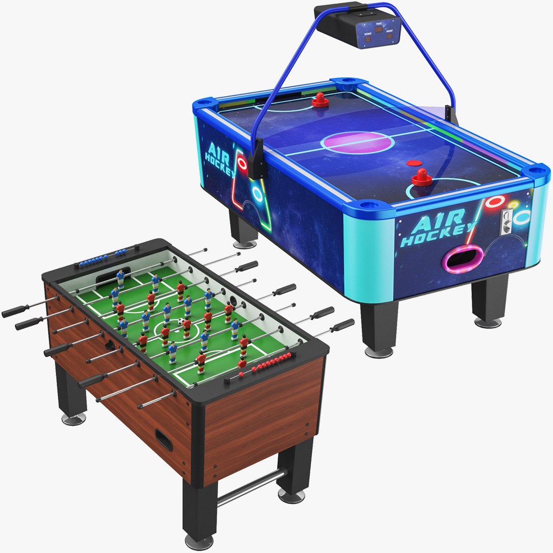 3D model Foosball And Air Hockey Tables Collection TurboSquid 2135500