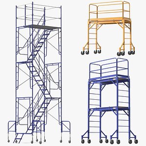 3D Rolling Stair Towers Collection
