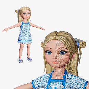 Cute cartoon girl