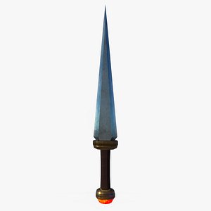 Game Ready Low Poly Magical Dagger 3D model