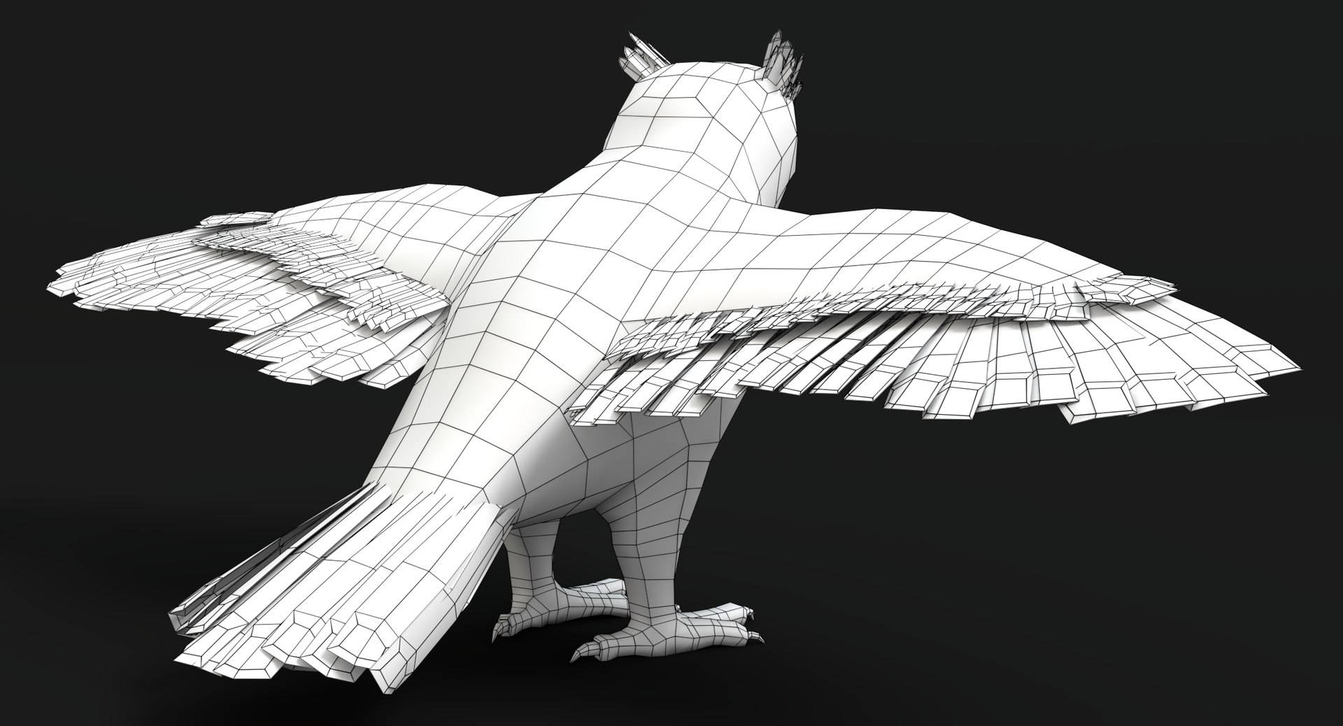 3D great horned owl animations model https://p.turbosquid.com/ts-thumb/nX/kdLbb1/fV8wK199/wireframe_2/png/1522707956/1920x1080/fit_q87/686780c8f3e3767aed06f27985bce6124e494b6b/wireframe_2.jpg
