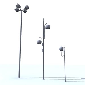streetlights 3d max
