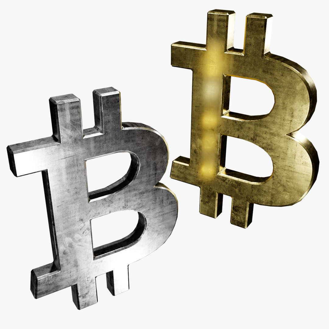 3D Symbols Silver Gold Btc - TurboSquid 1709428