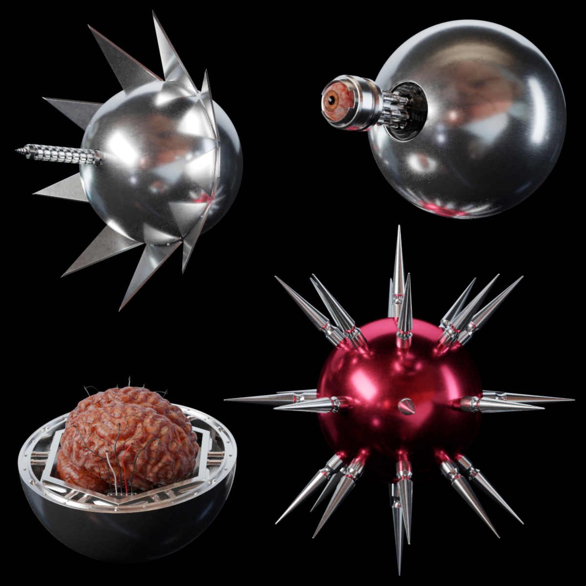 3D Phantasm sentinel spheres part 2 model TurboSquid 1723026
