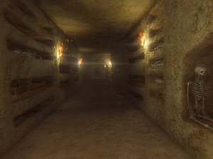 3D model catacomb pbr skeletons
