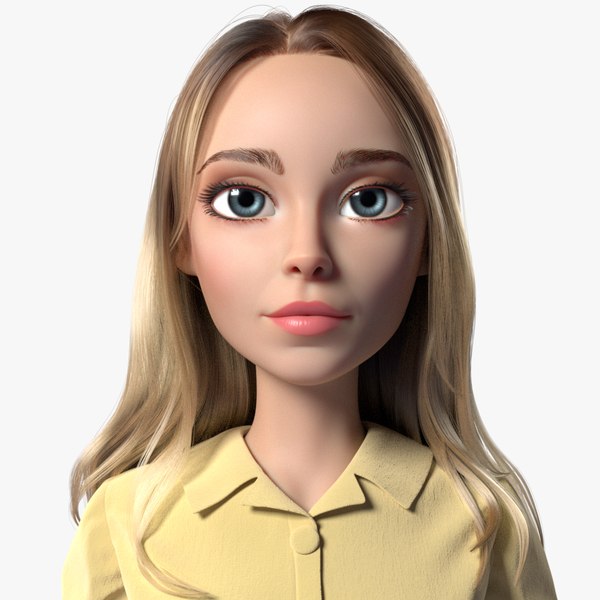 3D cartoon girl woman blake