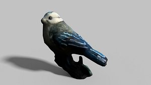 3d small perched bird