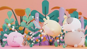Cute Hamster Character