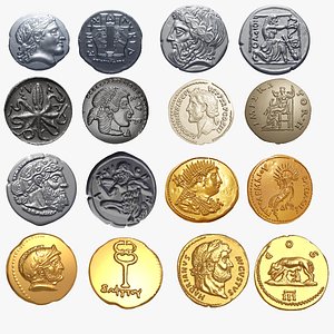 3D Ancient coins collection print model