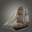 3d model schooner halcon