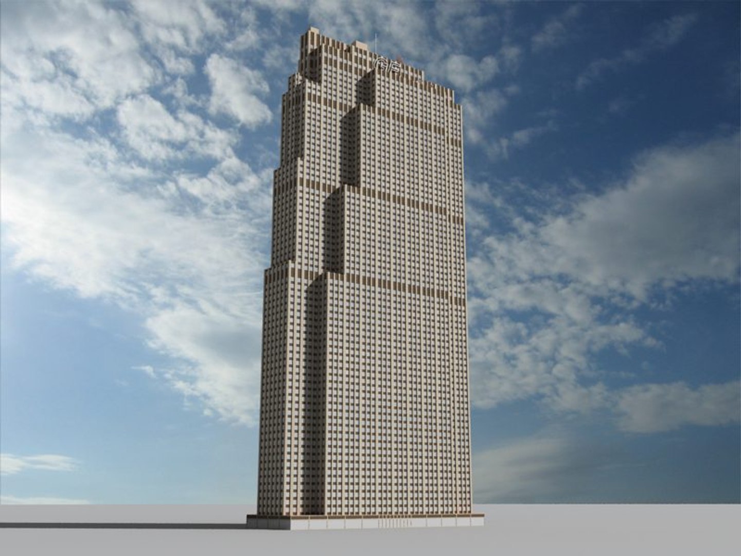 3d Model Ge Building New York