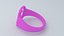 Candy Pink Plastic Number 21 Ring