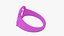 Candy Pink Plastic Number 21 Ring