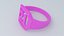 Candy Pink Plastic Number 21 Ring