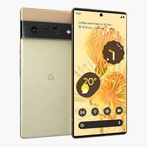 Google Pixel 6 Pro Sand and Gold 3D