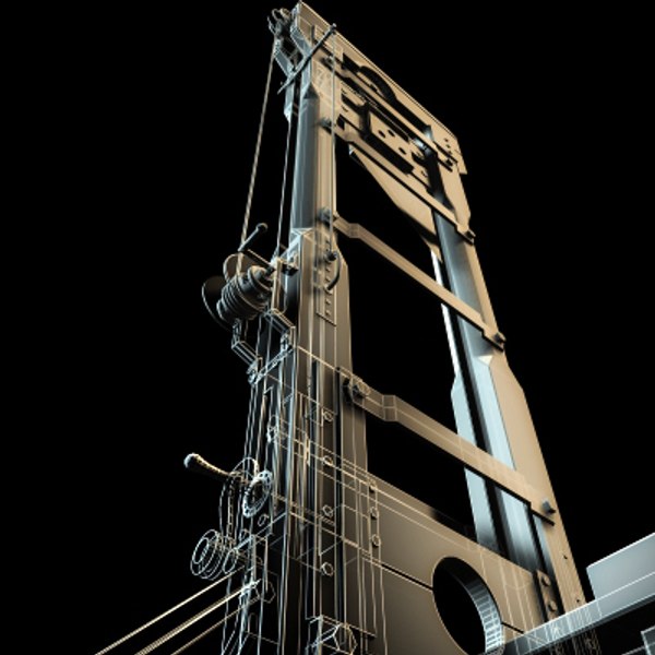 guillotine 3d model image.
