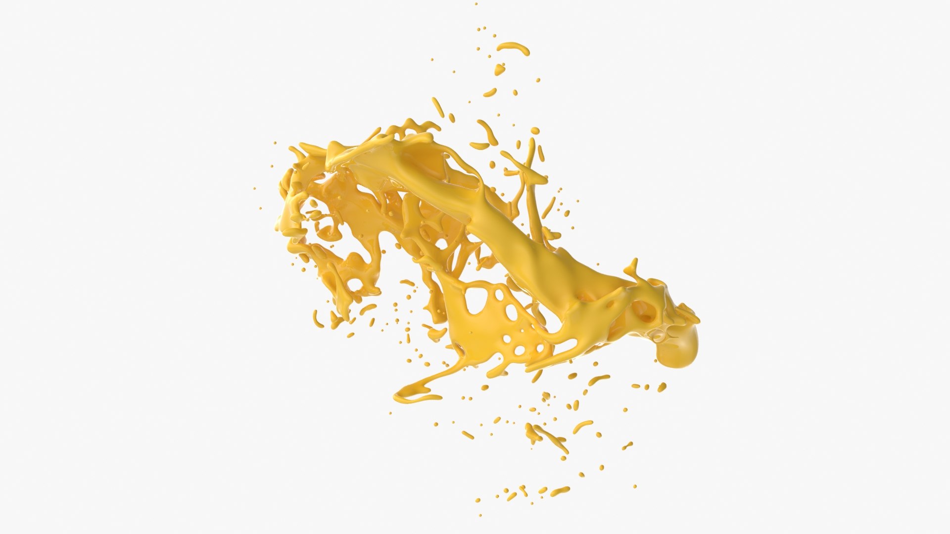 Yellow Splash 26 Model - TurboSquid 1874889
