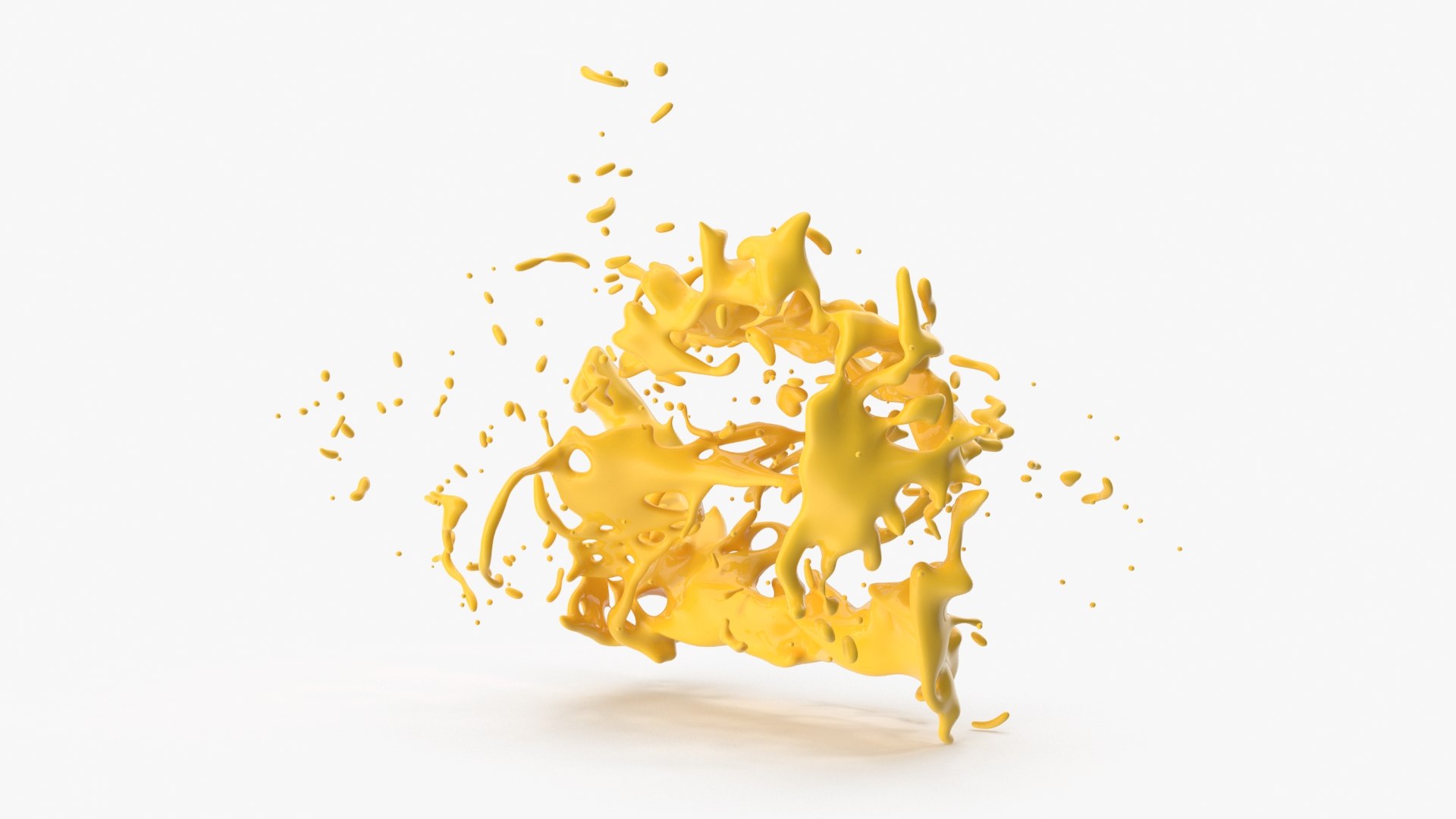 Yellow Splash 26 Model - TurboSquid 1874889
