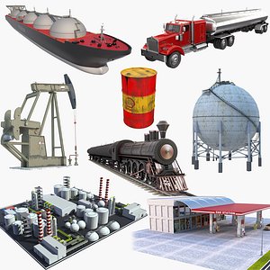 oil production equipment 3D