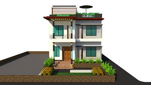 6 Bed Duplex House at 800sft Complete Design