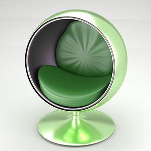 3d model spherical modern chair