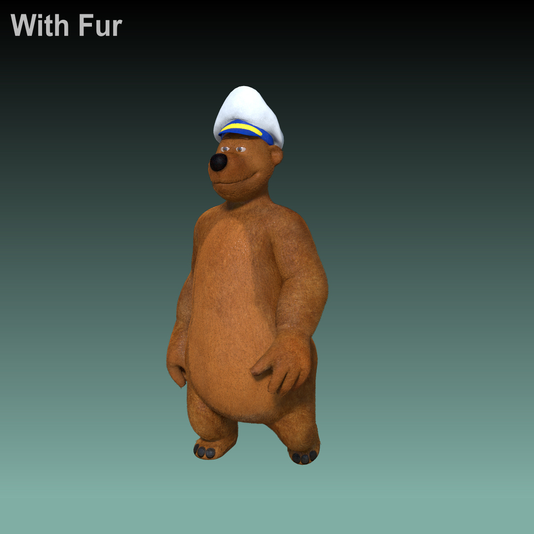 3d Model Cartoon Bear Rigged