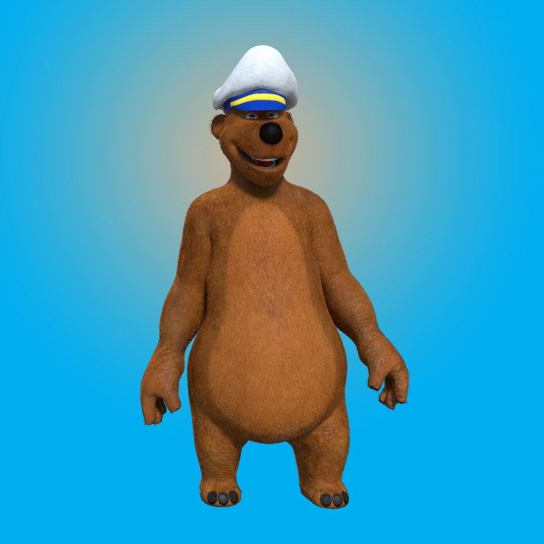 3d Model Cartoon Bear Rigged