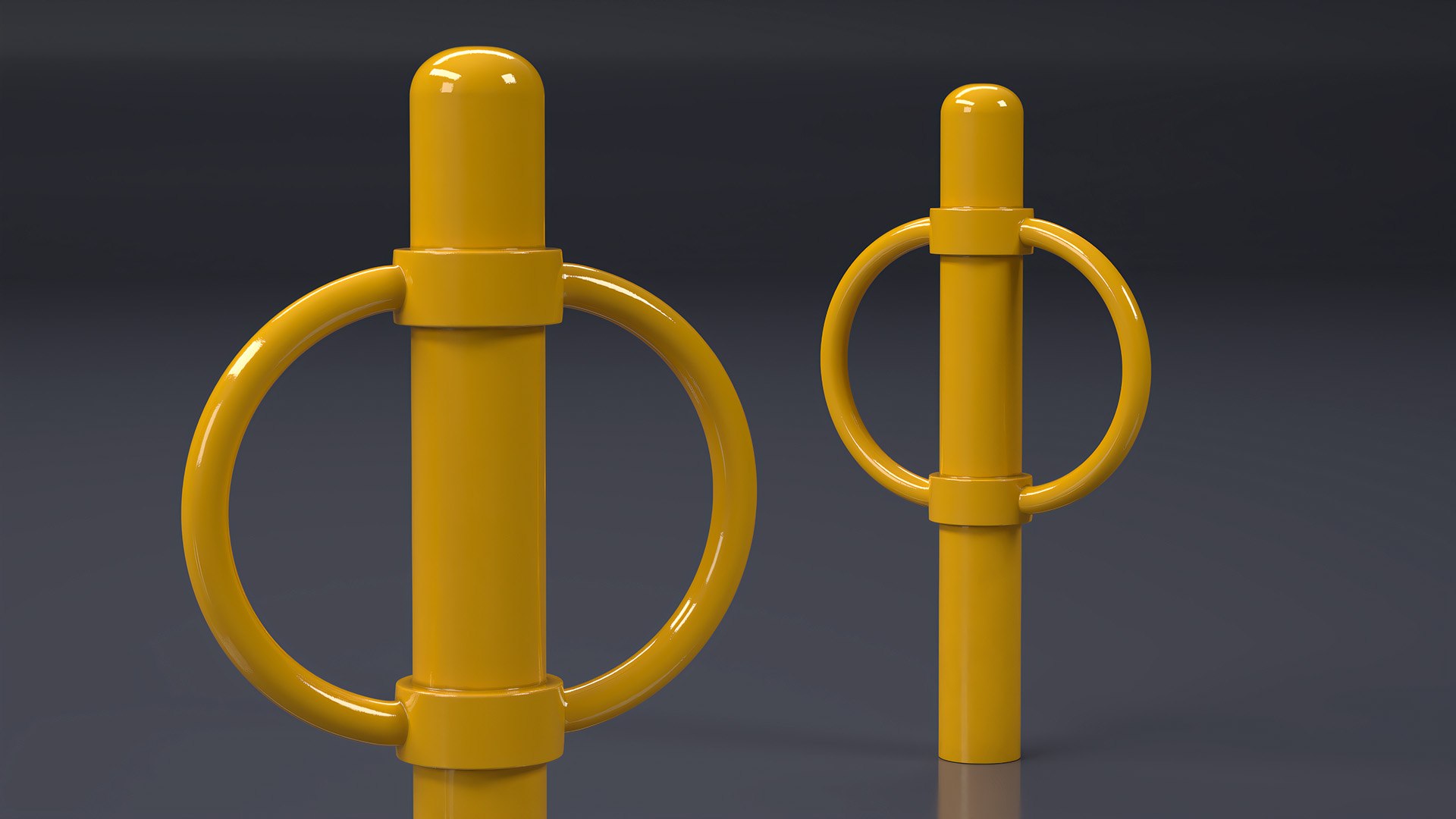 Outdoor Bike Rack Yellow Model - TurboSquid 2225195