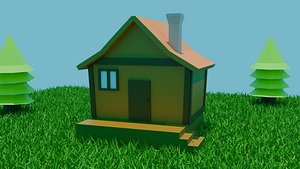 Low poly house 3D