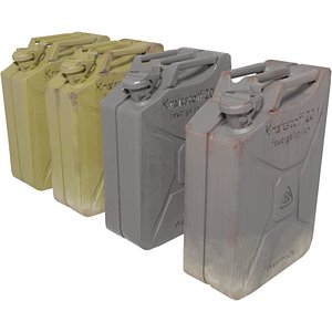 WW2 German jerrycans 3D model