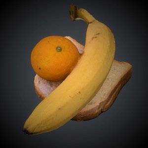 3D banana bread model